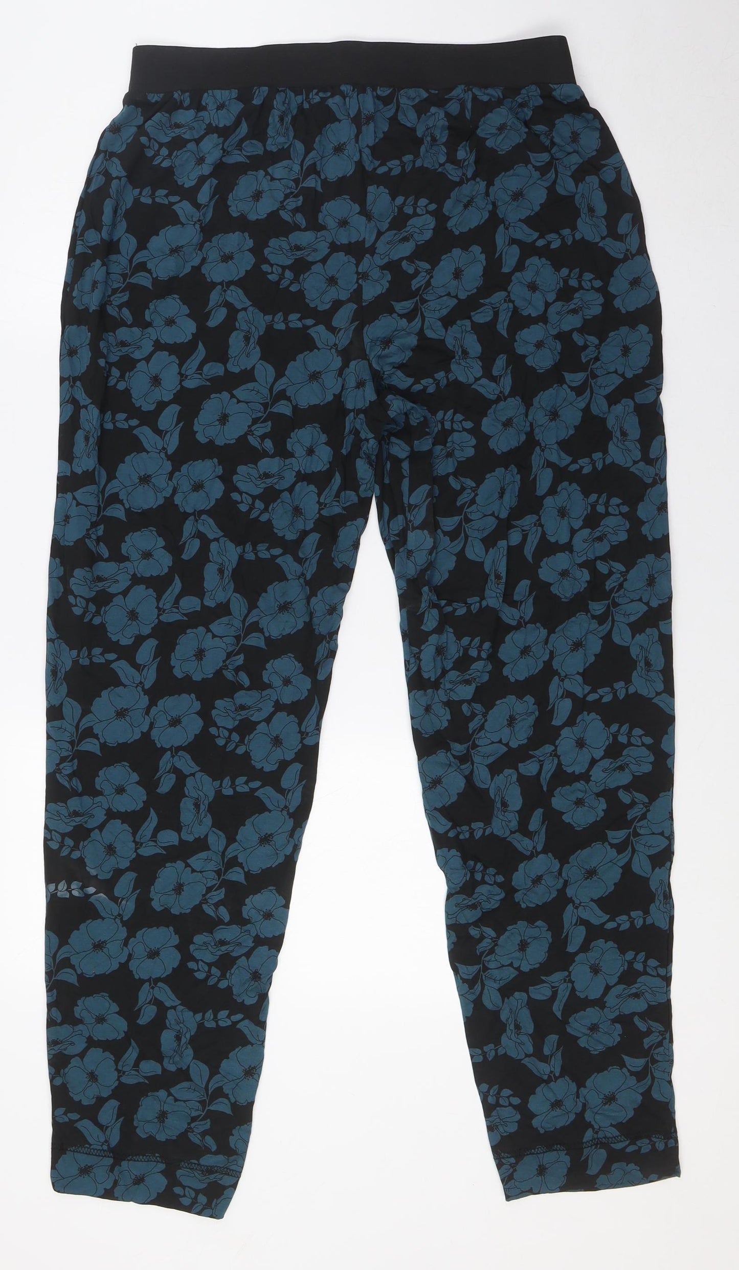 Yours Womens Black Floral Viscose Cami Lounge Pants Size 16