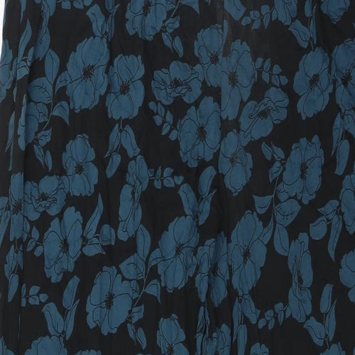 Yours Womens Black Floral Viscose Cami Lounge Pants Size 16