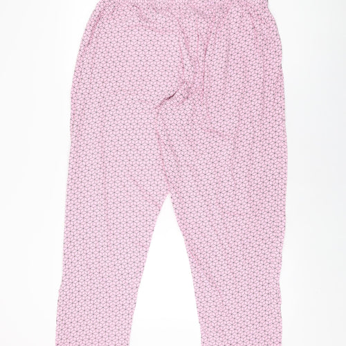 Smarty Pants Womens Pink Geometric Cotton Top Pyjama Pants Size 20