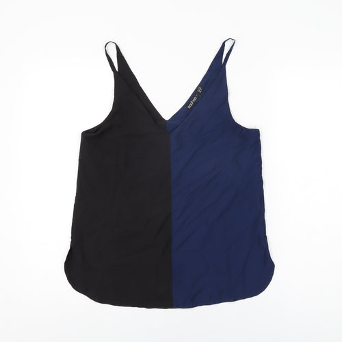 Boohoo Womens Black Polyester Camisole T-Shirt Size 10 V-Neck