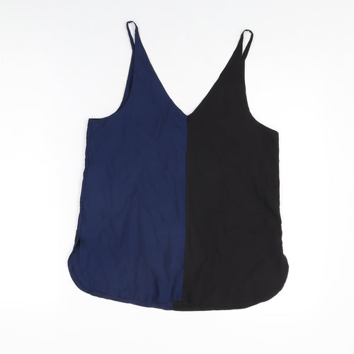 Boohoo Womens Black Polyester Camisole T-Shirt Size 10 V-Neck