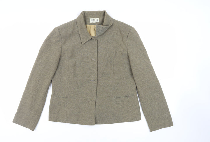 Citrus Womens Green Jacket Blazer Size 16 Button - Vintage