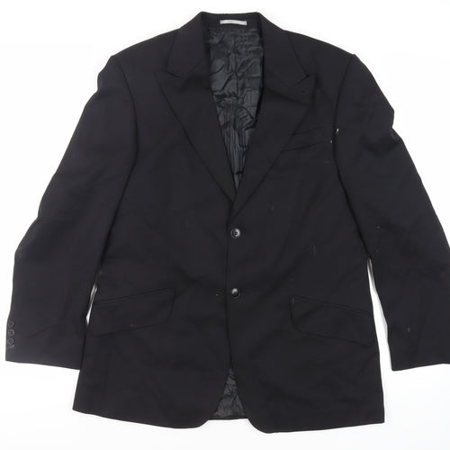 NEXT Mens Black Wool Jacket Suit Jacket Size 40 Regular