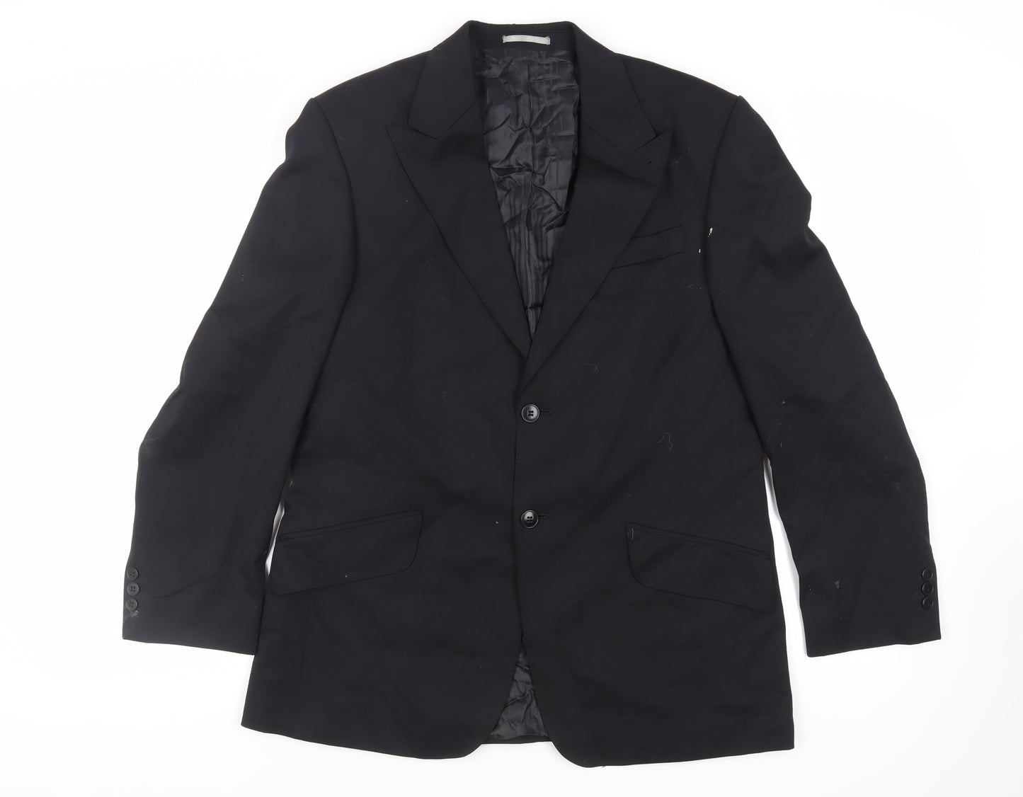 NEXT Mens Black Wool Jacket Suit Jacket Size 40 Regular
