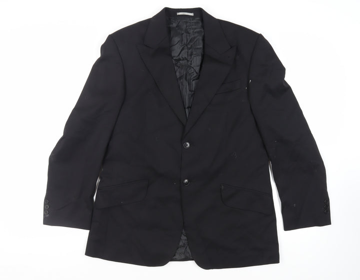 NEXT Mens Black Wool Jacket Suit Jacket Size 40 Regular