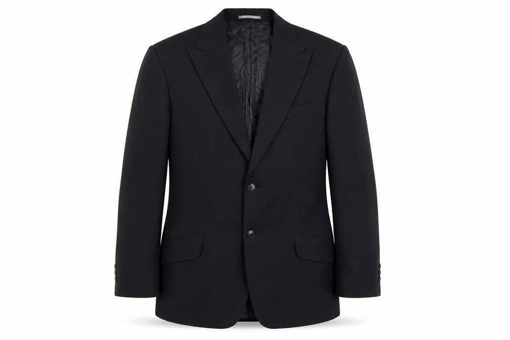 Front view of Next men’s black wool jacket suit jacket, size 40, regular