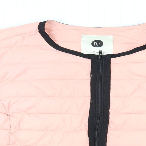 Pep Womens Pink Quilted Jacket Size XL Zip