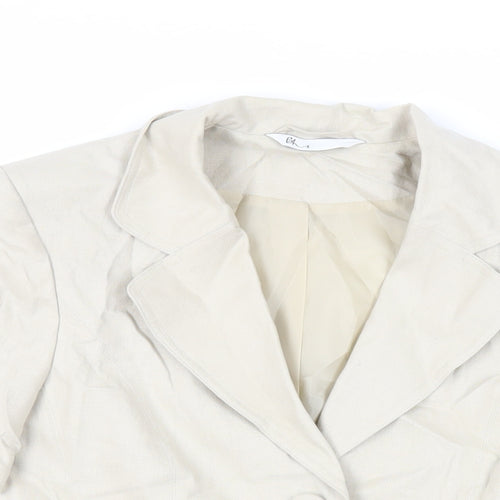 BHS Womens Beige Jacket Blazer Size 12 Button