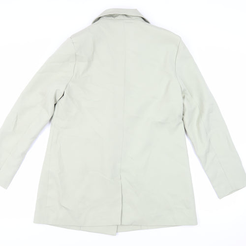 Missguided Womens Green Jacket Blazer Size 12 Button