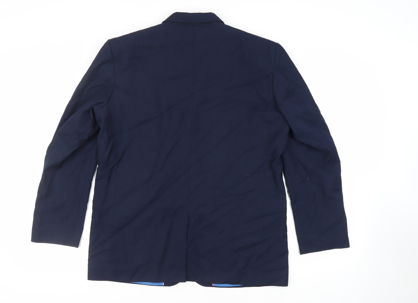 Flip Back Boys Blue Jacket Blazer Size 14 Years Button