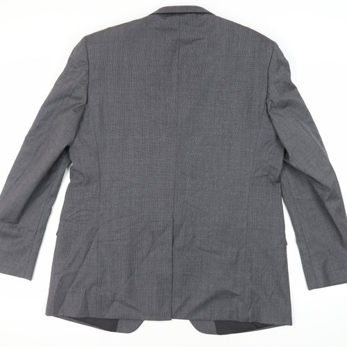 Marks and Spencer Mens Grey Polyester Jacket Suit Jacket Size 46 Regular