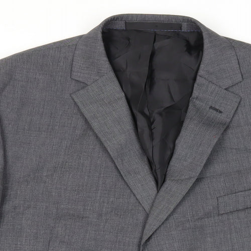 Marks and Spencer Mens Grey Polyester Jacket Suit Jacket Size 46 Regular