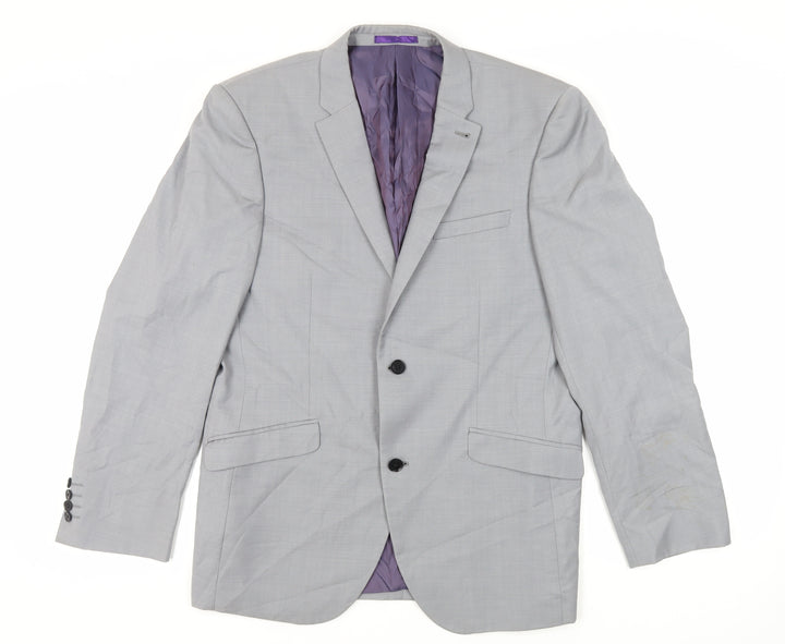 NEXT Mens Grey Wool Jacket Suit Jacket Size 40 Regular