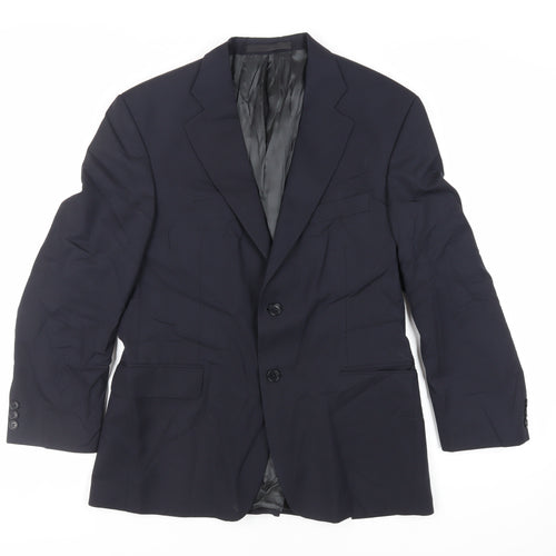 Marks and Spencer Mens Blue Wool Jacket Suit Jacket Size 40 Regular
