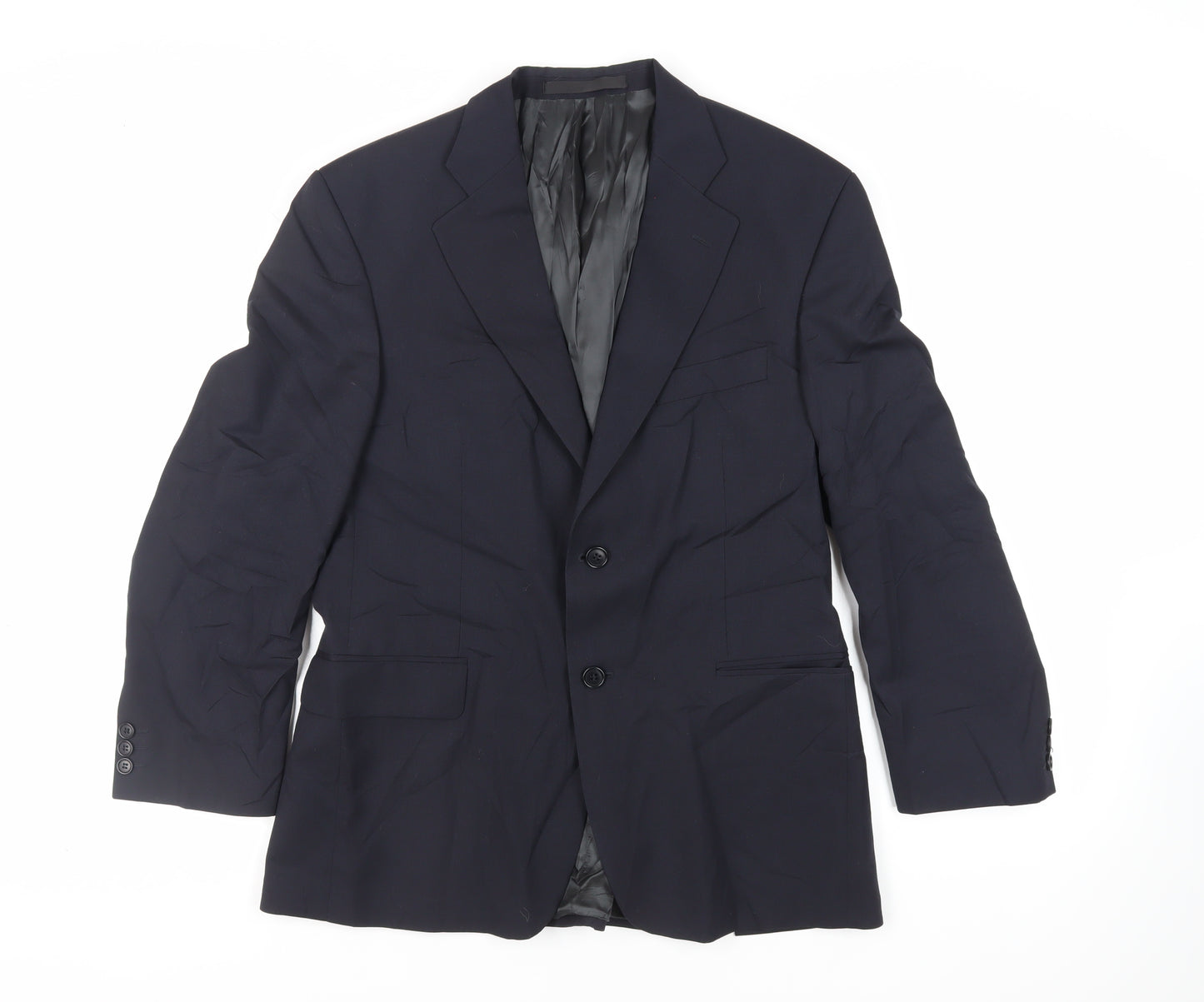 Marks and Spencer Mens Blue Wool Jacket Suit Jacket Size 40 Regular