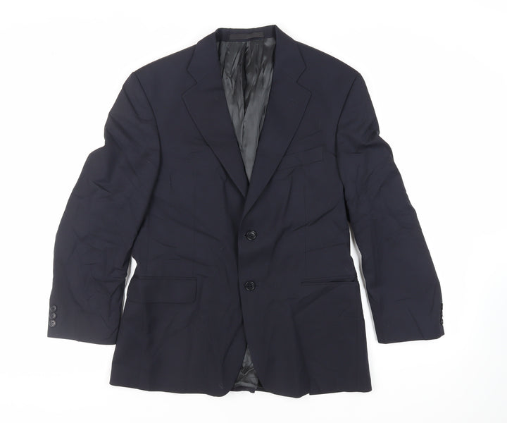 Marks and Spencer Mens Blue Wool Jacket Suit Jacket Size 40 Regular