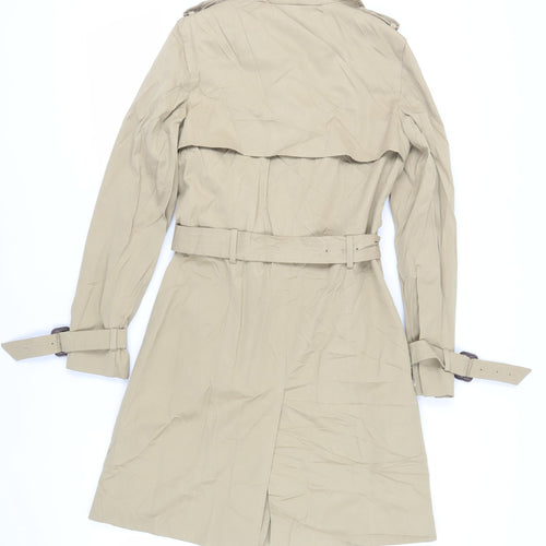 Marks and Spencer Womens Beige Trench Coat Coat Size 6 Button - Belted