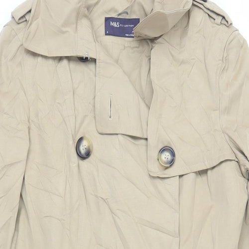 Marks and Spencer Womens Beige Trench Coat Coat Size 6 Button - Belted