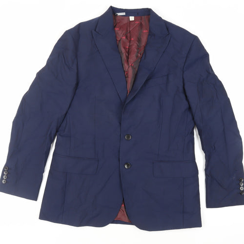 Marks and Spencer Mens Blue Wool Jacket Suit Jacket Size 40 Regular