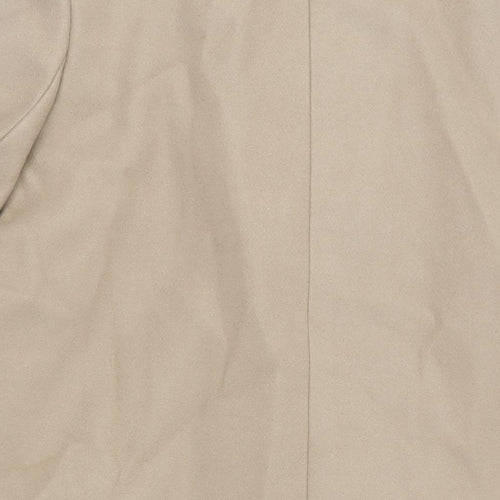 Marks and Spencer Womens Beige Overcoat Coat Size 16 Snap