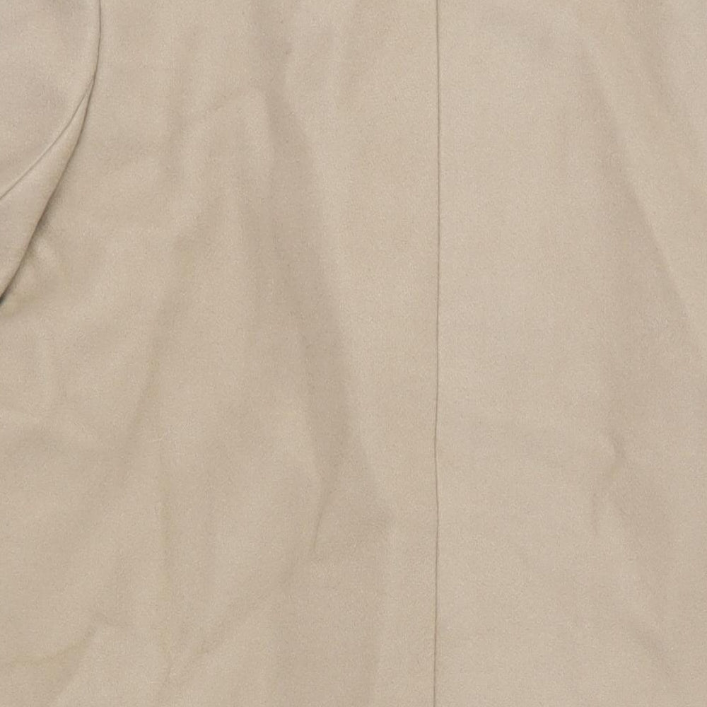 Marks and Spencer Womens Beige Overcoat Coat Size 16 Snap