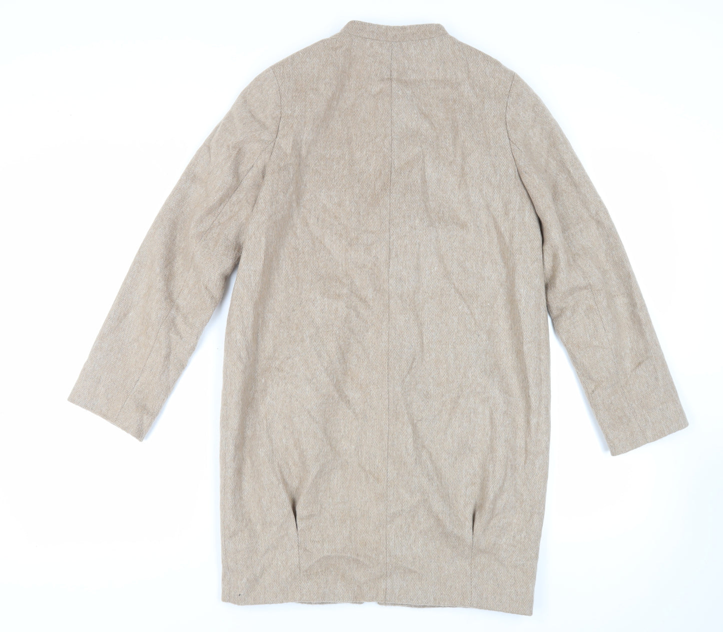 Precis Womens Beige Overcoat Coat Size 8 Zip