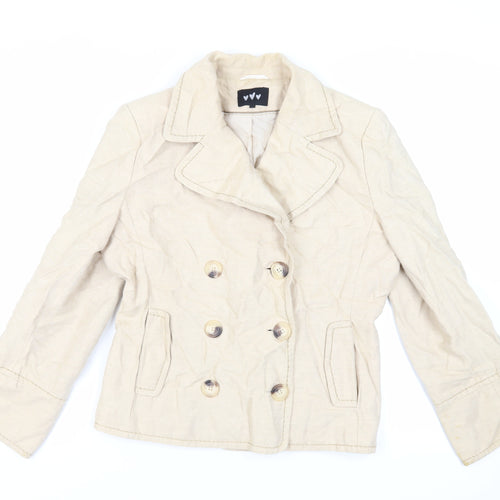 Per Una Womens Beige Jacket Size 14 Button