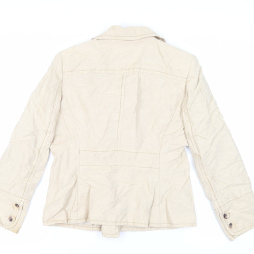 Per Una Womens Beige Jacket Size 14 Button