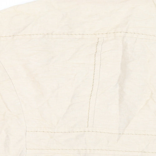 Per Una Womens Beige Jacket Size 14 Button