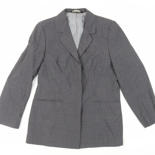 BHS Womens Grey Jacket Blazer Size 12 Button