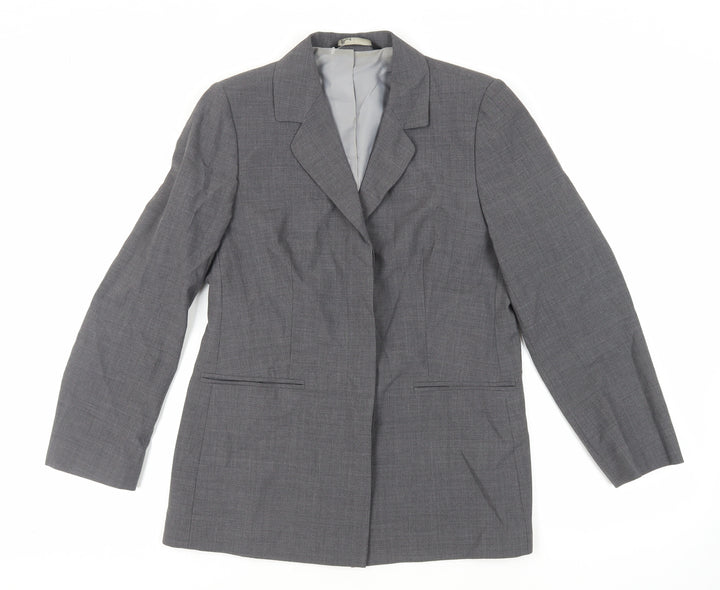 BHS Womens Grey Jacket Blazer Size 12 Button