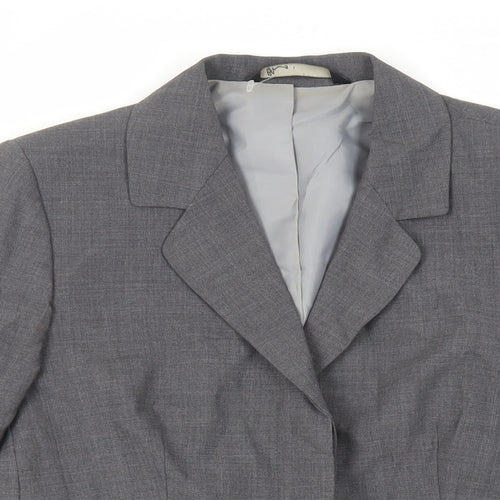 BHS Womens Grey Jacket Blazer Size 12 Button