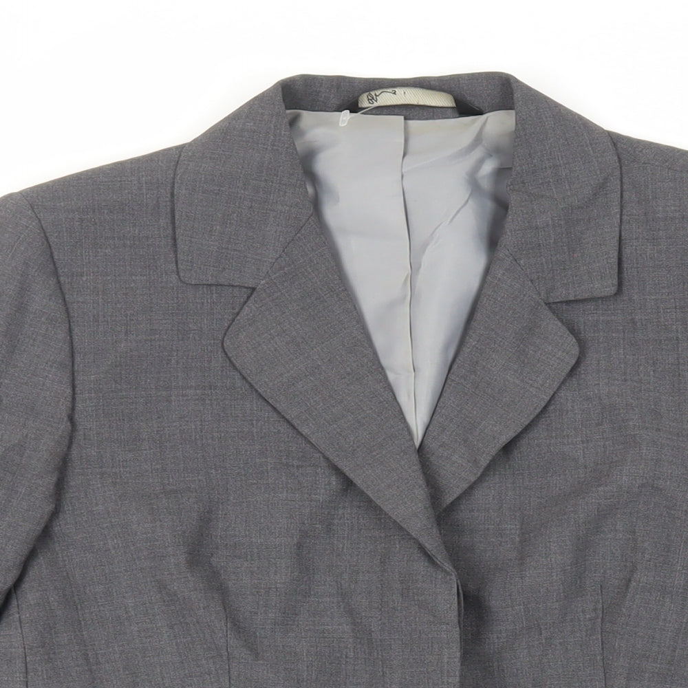 BHS Womens Grey Jacket Blazer Size 12 Button