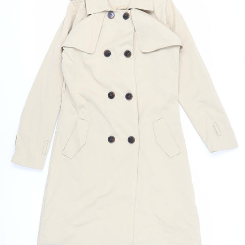 IVIVI Womens Beige Trench Coat Coat Size M Button