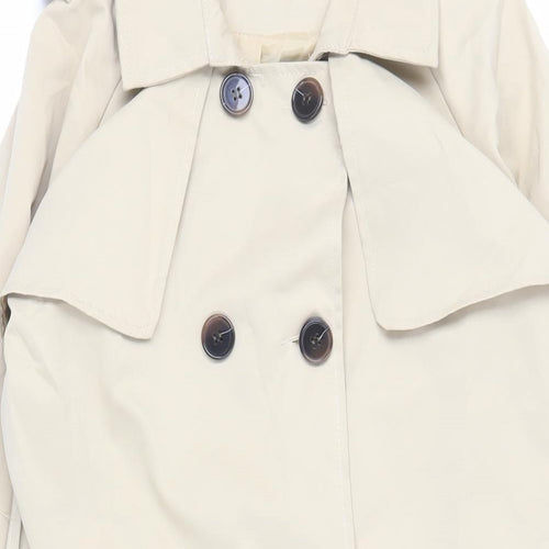 IVIVI Womens Beige Trench Coat Coat Size M Button