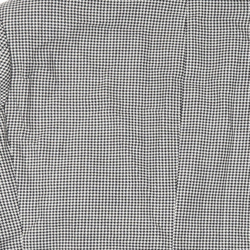 Marks and Spencer Mens Black Geometric Wool Jacket Blazer Size 42 Regular