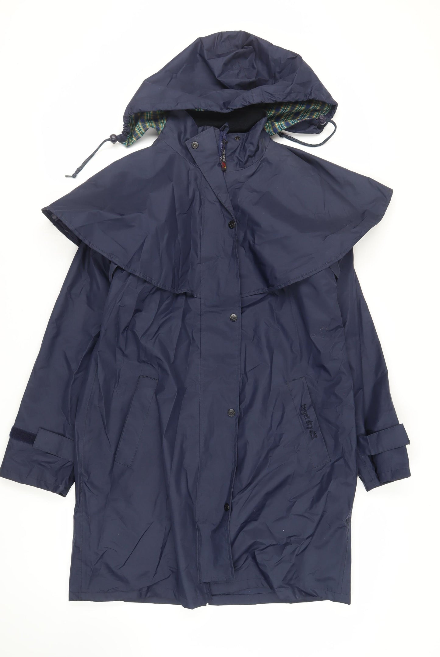 Target Dry Womens Blue Rain Coat Coat Size 12 Zip - Waterproof Hooded