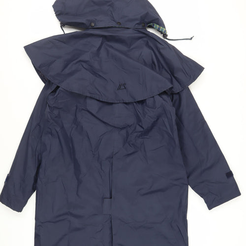 Target Dry Womens Blue Rain Coat Coat Size 12 Zip - Waterproof Hooded