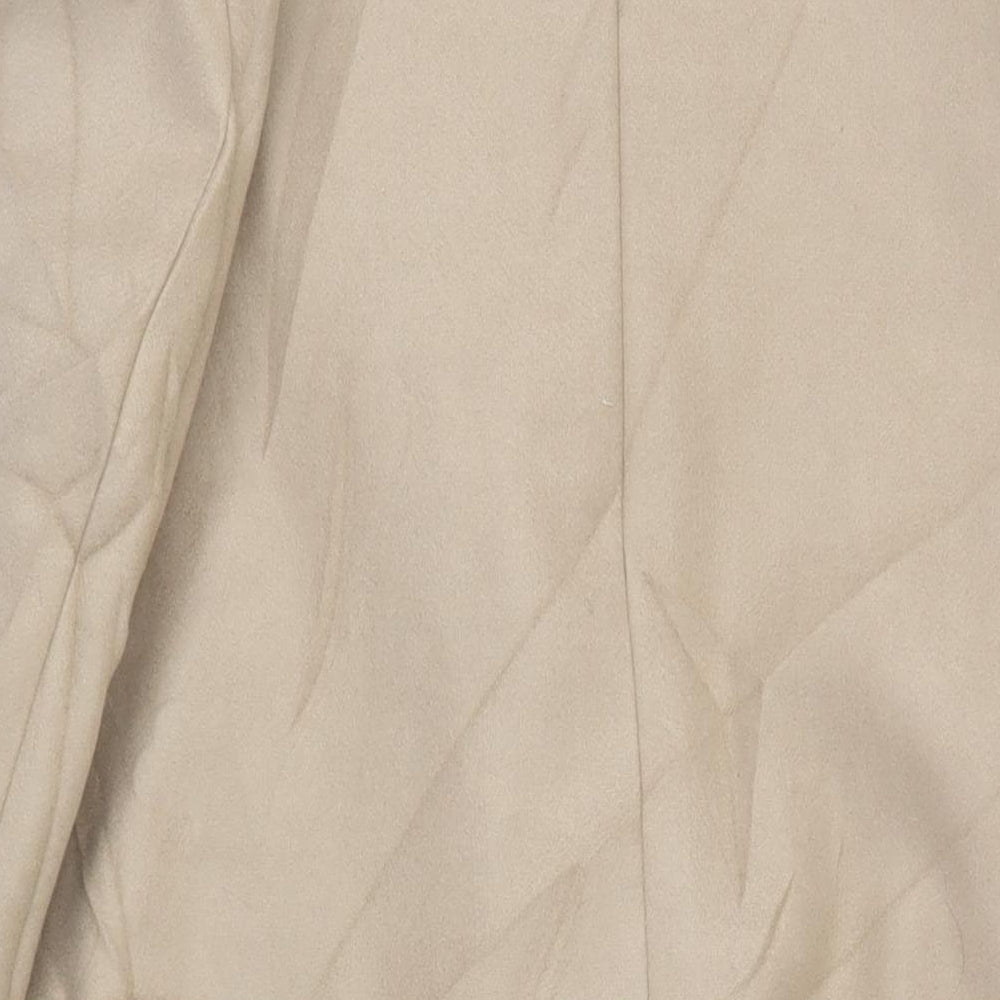 Marks and Spencer Womens Beige Overcoat Coat Size 14 Snap