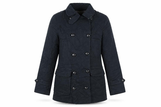 Front view of Next women’s black jacket, size UK 12, button