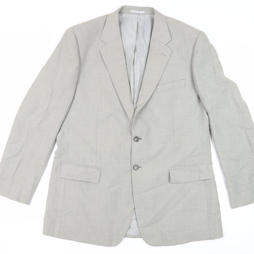 Brook Taverner Mens Green Polyester Jacket Suit Jacket Size 44 Regular