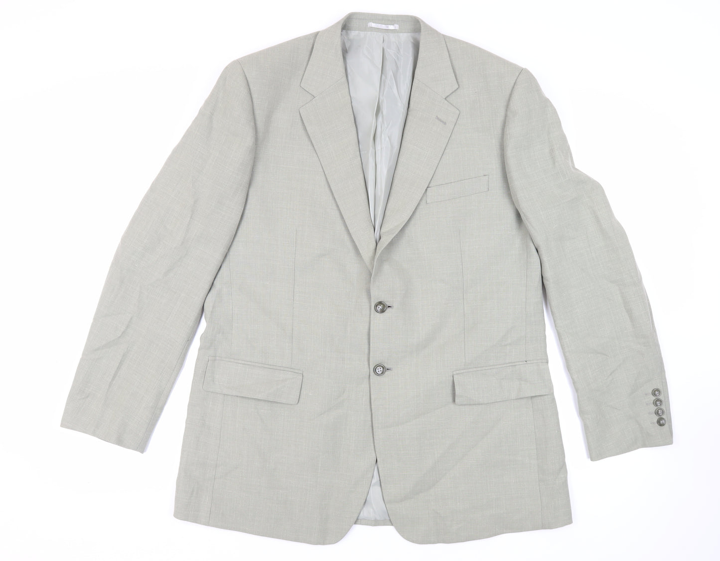 Brook Taverner Mens Green Polyester Jacket Suit Jacket Size 44 Regular