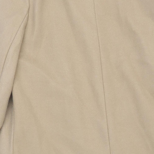 Marks and Spencer Womens Beige Overcoat Coat Size 10 Snap