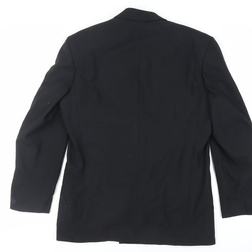 Marks and Spencer Mens Black Polyester Tuxedo Suit Jacket Size 40 Regular