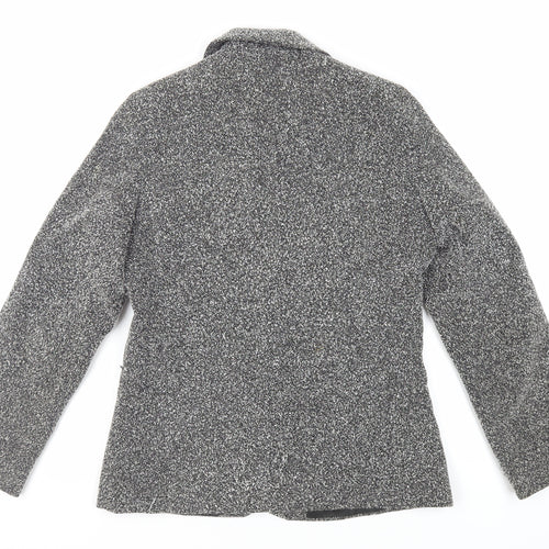 Slimma Womens Grey Jacket Blazer Size 10 Button