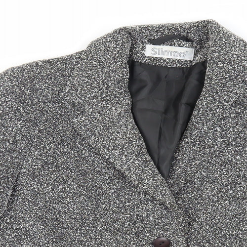 Slimma Womens Grey Jacket Blazer Size 10 Button
