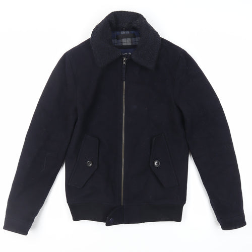 Criminal Mens Blue Jacket Size S Zip