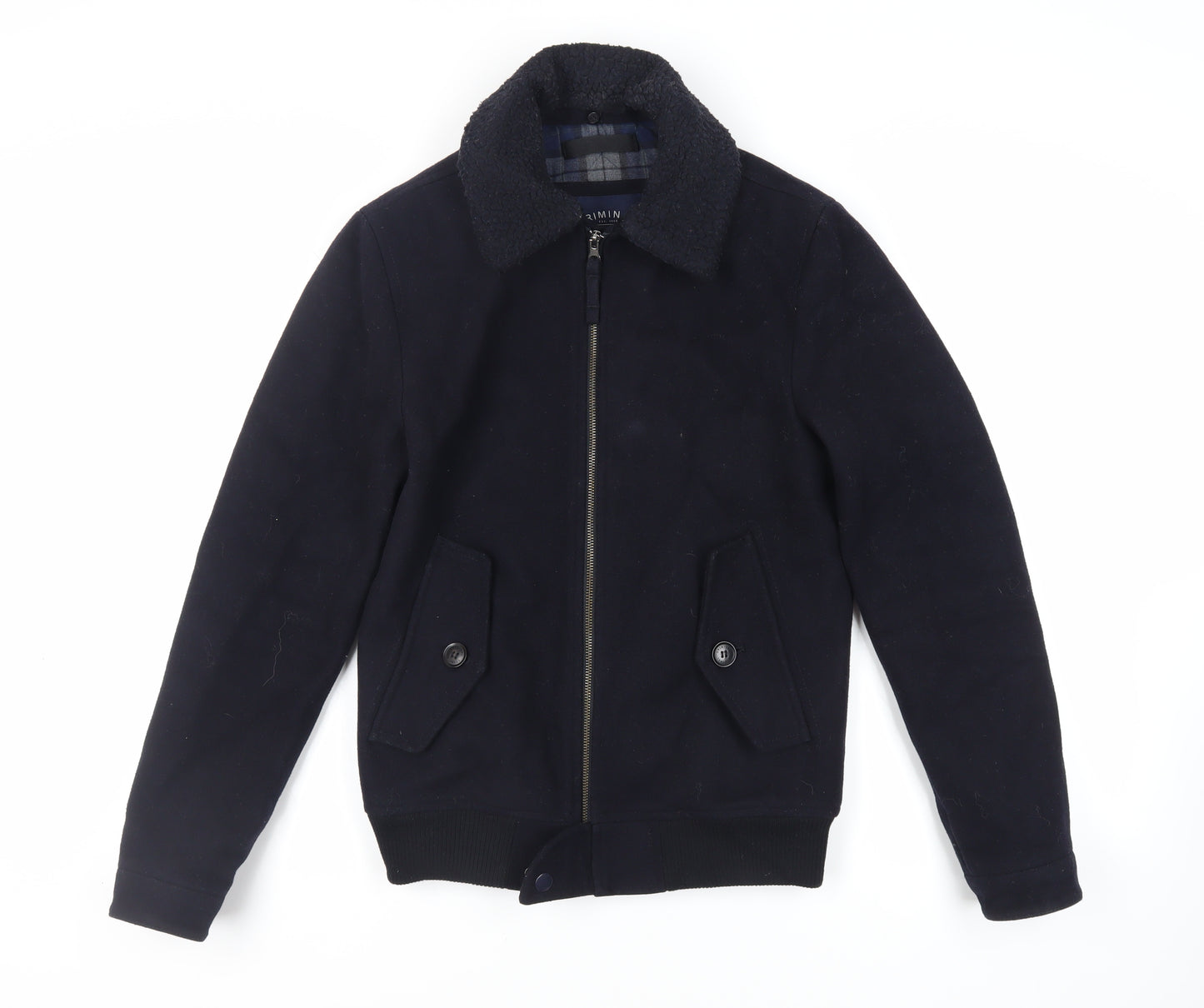 Criminal Mens Blue Jacket Size S Zip