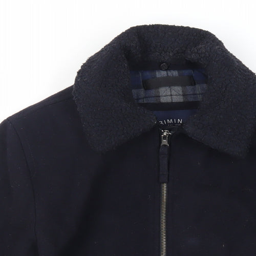 Criminal Mens Blue Jacket Size S Zip