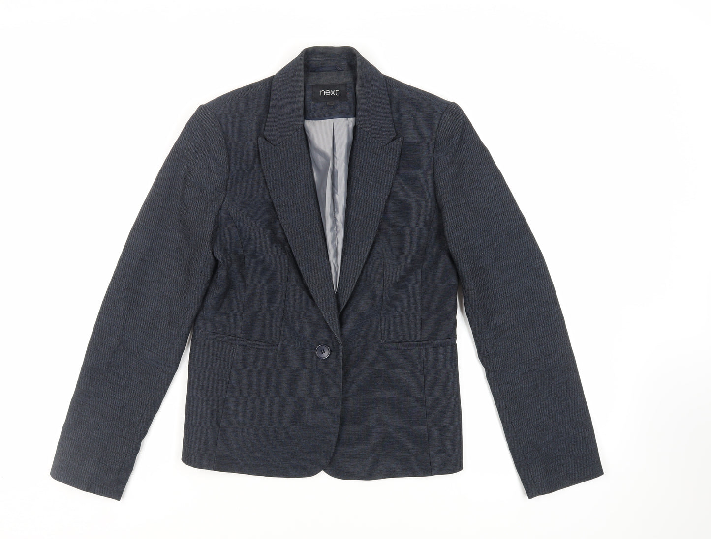 NEXT Womens Blue Jacket Blazer Size 10 Button